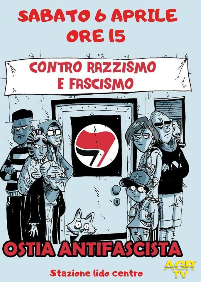 Ostia, manifestazione antifascista ed antirazzista