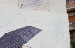 Ostia, una targa a ricordo dell'opera di Giovanni Roncagli, ufficiale di marina ed esploratore