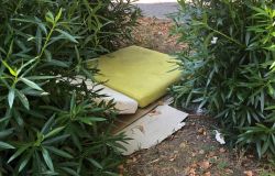 Ostia, stazione Lido Centro, fotografia del degrado