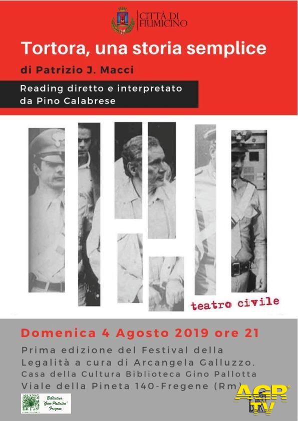 Fregene, dal 2 al 4 agosto il Festival della Legalità Fregene, dal 2 al 4 agosto il Festival della Legalità