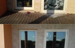 Passoscuro, riparata la vetrata della scuola media