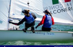 Hempel World Series Miami,vento forte, bene gli equipaggi azzurri del 470 femminile