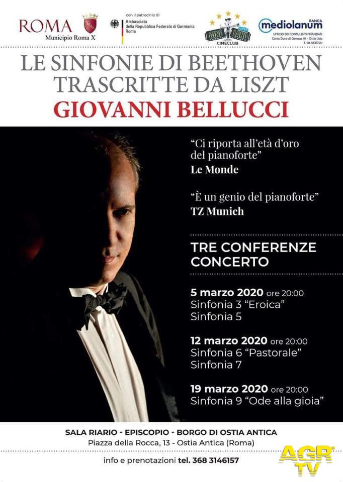 Il pianista Giovanni Bellucci suonerà Beethoven nella sala riario di Ostia Antica