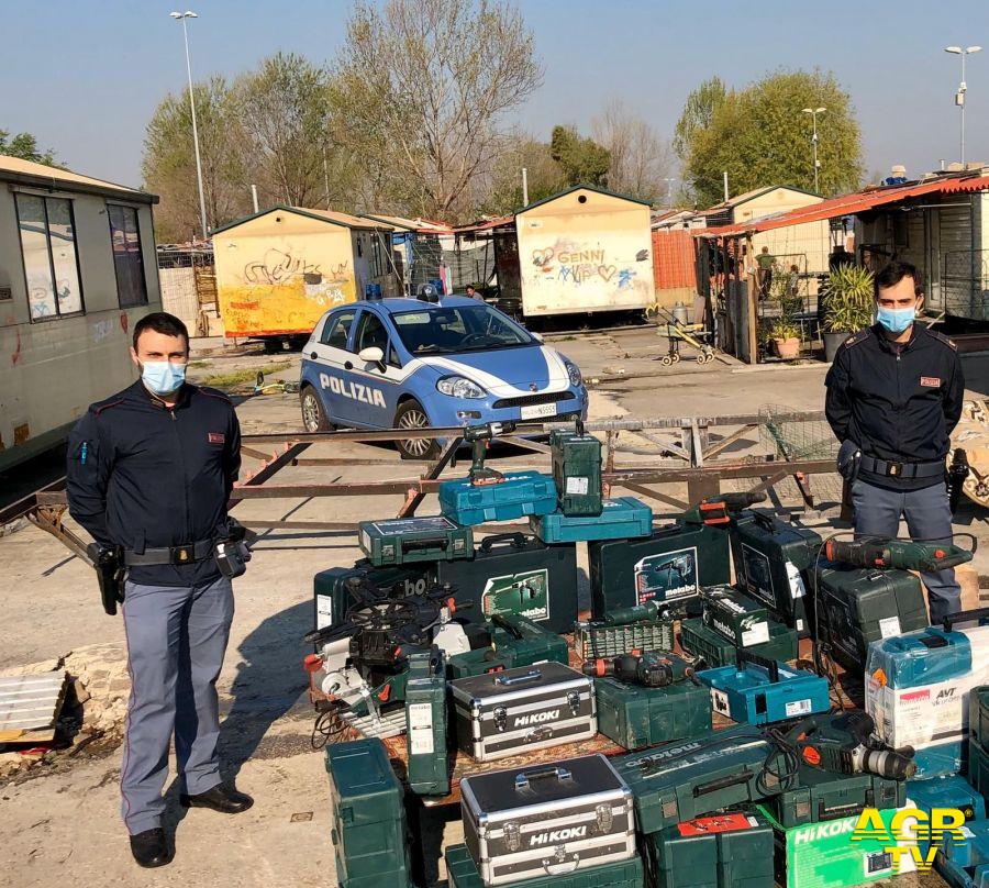 Trapani elettrici, frese e materiali edili, scoperto il deposito della mala