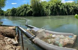 Fiumi più puliti, inaugurata la nuova rete acchiapparifiuti sull'Aniene