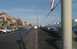 Ostia, pista ciclabile sul lungomare, inizio dei lavori....prime proteste