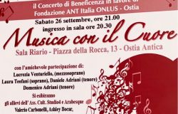 Ostia Antica, Musica con il cuore....concerto di beneficenza alla sala Riario