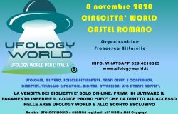 Ufology World per l'Italia il prossimo 8 novembre a Cinecittà World