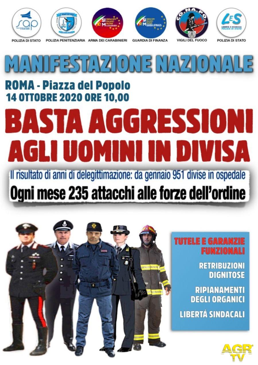 Divise in piazza del Popolo mercoledì prossimo contro le continue aggressioni