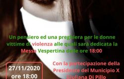 Ostia, una messa dedicata a tutte le donne vittime di violenza