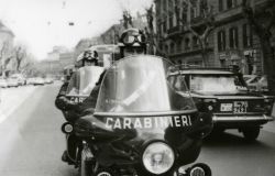Carabinieri motociclisti alla scuola d'addestramento della FMI