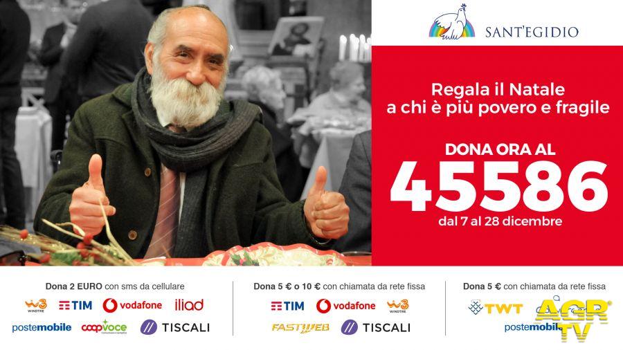 Sant'Egidio, sarà un Natale diverso, ma con gli amici di sempre Sant'Egidio, sarà un Natale diverso, ma con gli amici di sempre