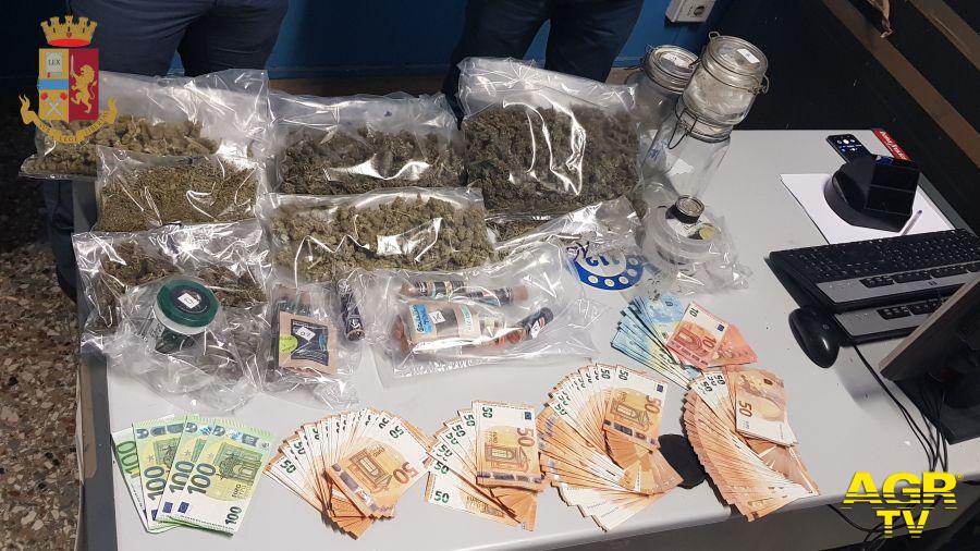 Prenestino. Polizia di Stato sequestra oltre 2kg di marijuana e 8.490 euro in contanti,