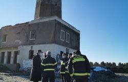 Fiumicino, sopralluogo al vecchio faro dei vigili del fuoco