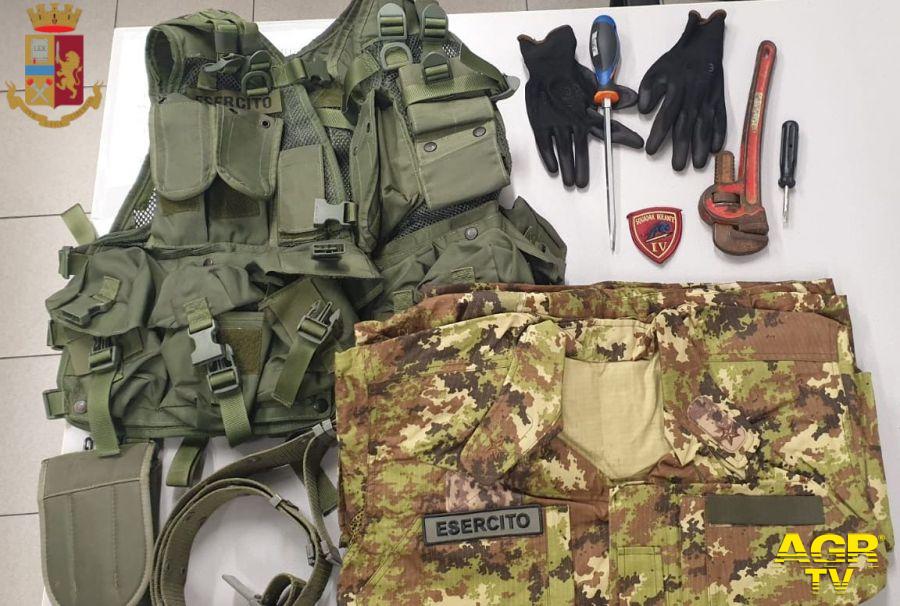 materiale sequestrato ladri d'auto