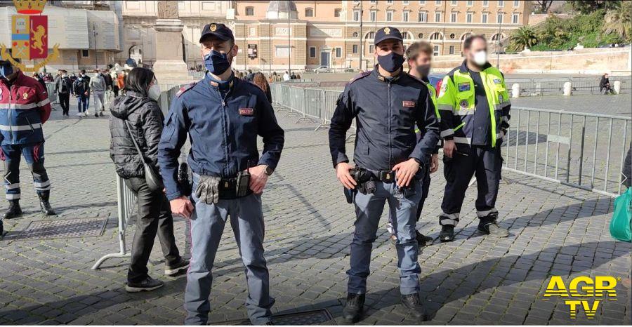 Roma, Italia - Galles, 6 persone denunciate, 4 per violenza privata, 2 per porto di armi ed oggetti atti ad offendere. 5 fogli di via obbligatori