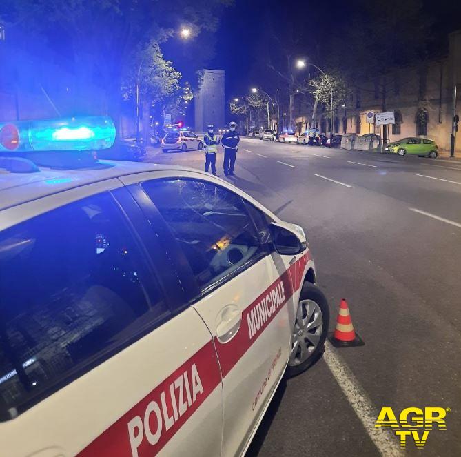 Posto di controllo della polizia municipale a Firenze