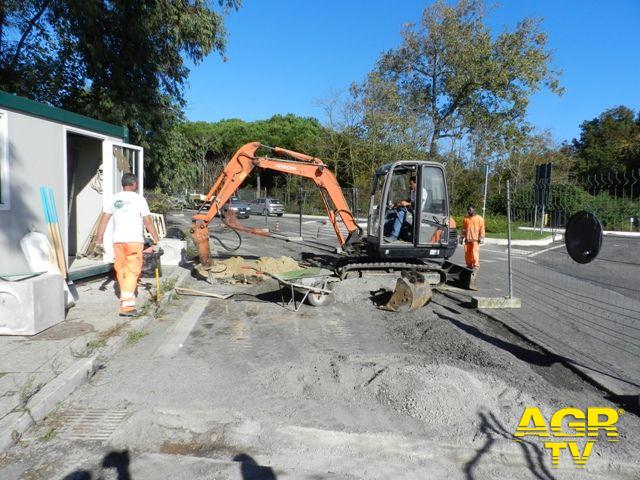 Fiumicino, rotatoria Coccia di Morto, via ai lavori