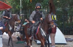 Manifestanti contro Bolsonaro a San Paolo Brasile