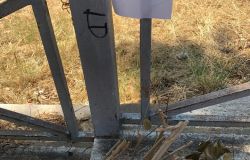 Sacchi con sfalci depositati....dinanzi al Centro anziani di Ostia Antica
