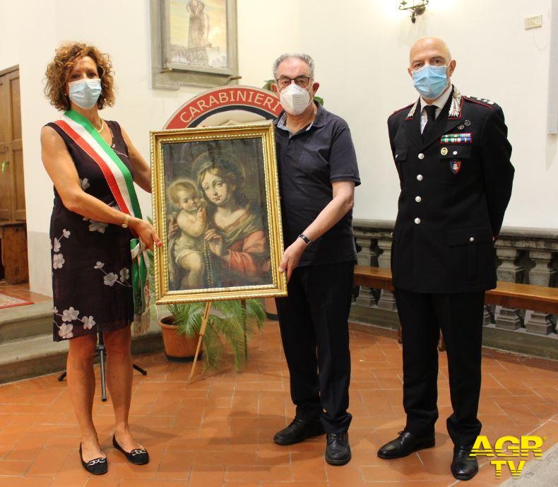 Carabinieri-Comando provinciale di Firenze Il Comando per la Tutela del Patrimonio Culturale restituisce la “Madonna con Bambino” di Lastra a Signa