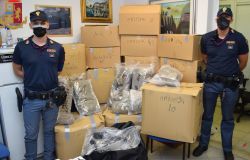 Blitz della polizia, sequestrati 120 kg. di droga, era nascosta in un deposito giudiziario