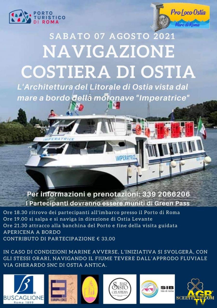 Navigazione costiera di Ostia, appuntamento al porto il prossimo 7 agosto Navigazione costiera di Ostia, appuntamento al porto il prossimo 7 agosto