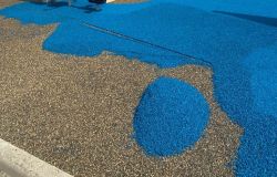 Restyling in corso lungomare della salute Fiumicino