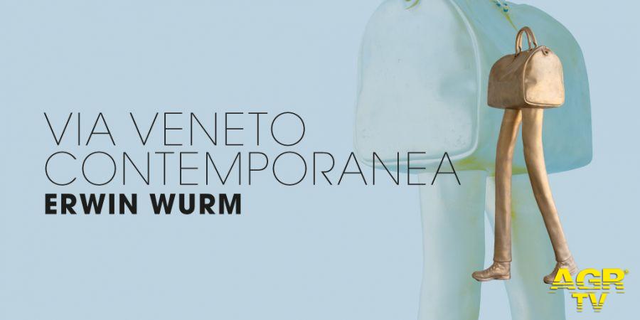 via veneto contemporanea erwin wurm locandina via veneto contemporanea erwin wurm locandina
