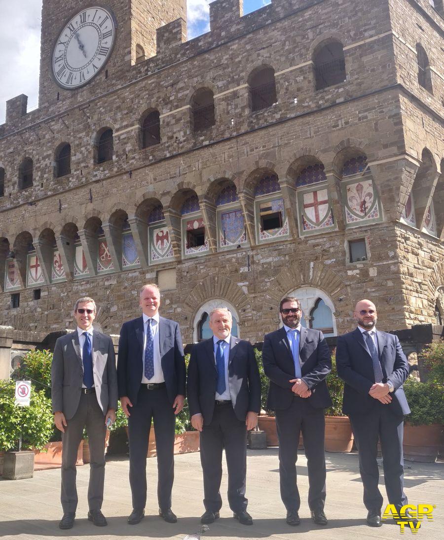 vertici della Repubblica di San Marino in visita agli Uffizi.