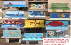 Ostia, panchine d'artista al parco XXV novembre
