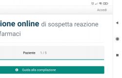 La pagina iniziale dell'AIFA dove è possibile segnalare le reazioni avverse