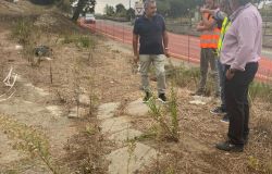 Fiumicino, svincolo sull'Aurelia per Aranova, sopralluogo sul cantiere