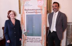 La presidente di Saslvamamme Grazia  Passeri e Fabrizio D'Alba  direttore generale Policlinico