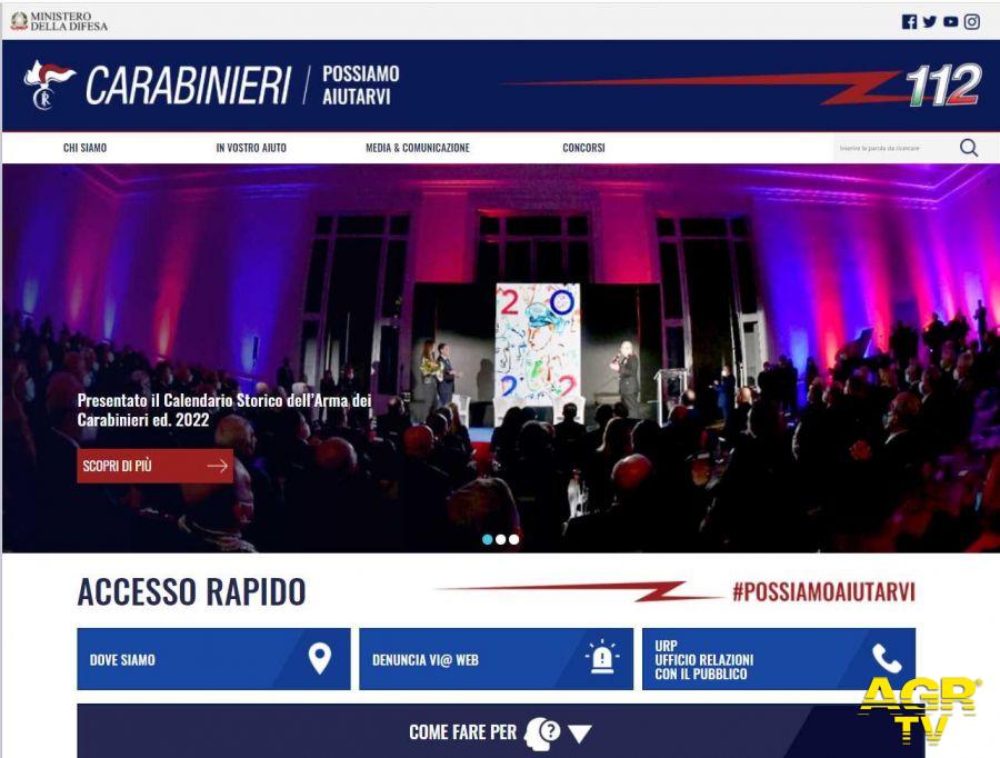 Roma: Arma dei Carabinieri, presentato il nuovo sito web