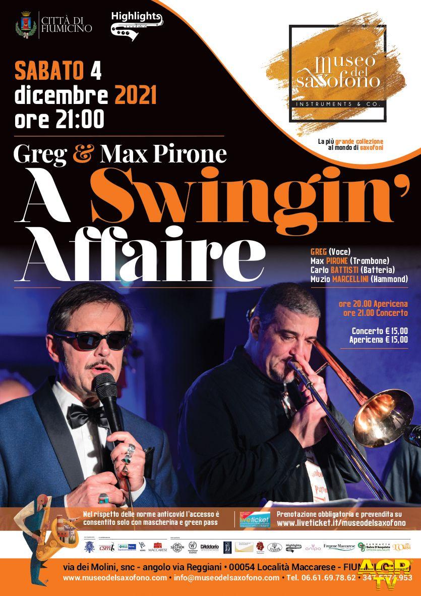 Maccarese, Greg & Max Pirone presentano: A Swinging' Affaire al museo del Sassofono