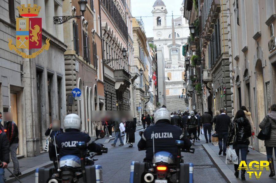 polizia controlli centro storico roma