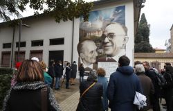 Terminato il murale che ricorda i sindaci Fabiani e La Pira