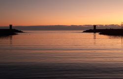 Primo tramonto dell'anno al Porto Turistico di Ostia
