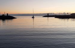 Primo tramonto dell'anno al Porto Turistico di Ostia