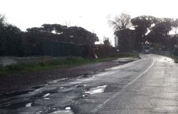 via Ostiense dopo la pioggia