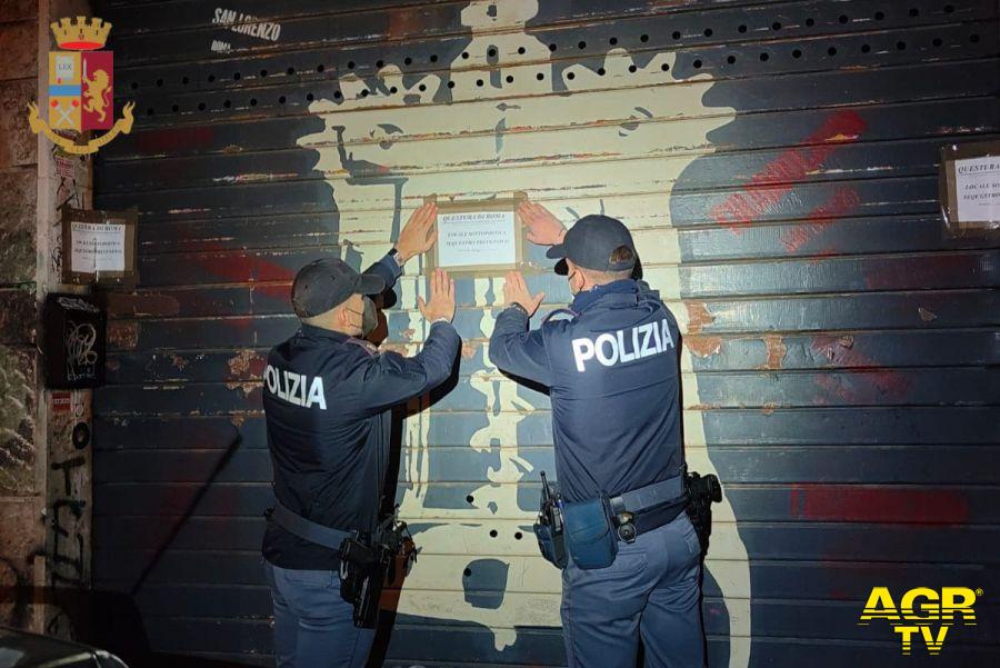 polizia san lorenzo chiuso locale