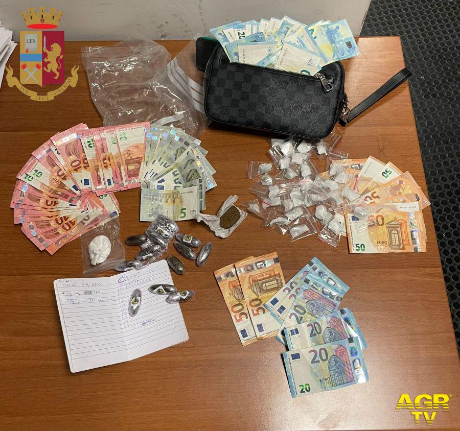 Polizia droga e soldi sequestrati al prenestino