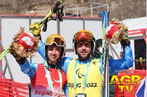 Giacomo Bertagnolli e la sua guida Andrea Ravelli alle Paralimpiadi di Pechino