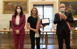 Svetlana Celli, Claudia Gerini e sindaco Roberto Gualtieri