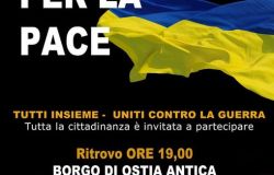 Ostia Antica, domani sera, fiaccolata per l'Ucraina
