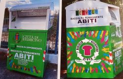 Fiumicino, posizionati i primi 24 contenitori di abiti usati  intelligenti