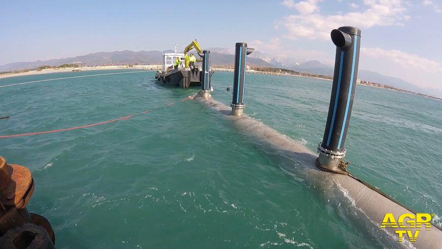 Liguria il tubo che trasporterà le acque meteoriche a largo