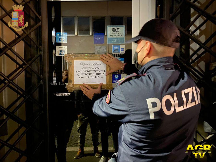 Roma.  controlli della Polizia di Stato con l’ausilio del personale di Polizia Locale Roma Capitale e della Guardia di Finanza