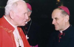 Il Papa Woytila co Mons Clemente Riva